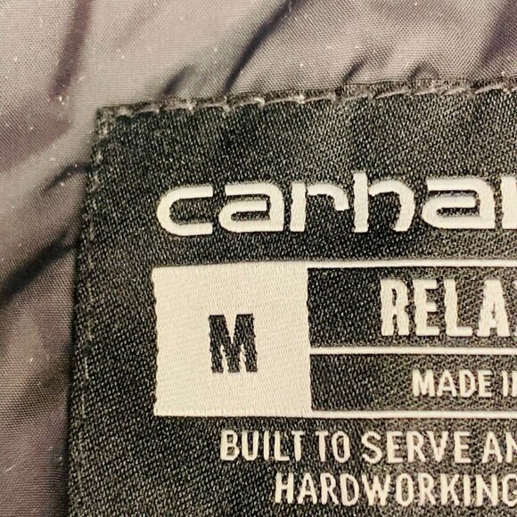 Carhartt Men's Gilliam Precision Iron Branded Full Zip Puffer Jacket Size M - Picture 7 of 13